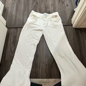 adidas White Flare Women's sweat pants